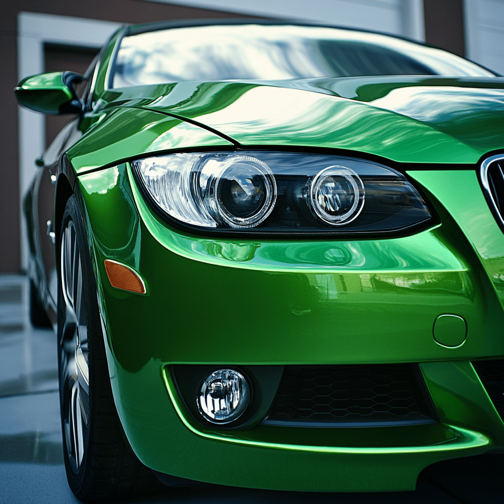 colored paint protection film green on bwm